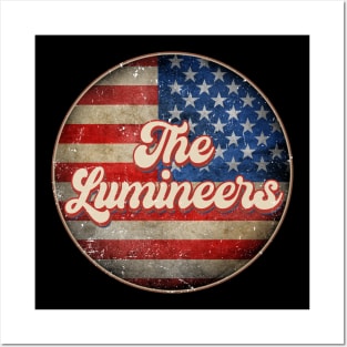 American Flag Personalized Lumineers Proud Name Birthday Posters and Art